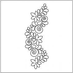 the letter j is made up of flowers and leaves in black on a white background