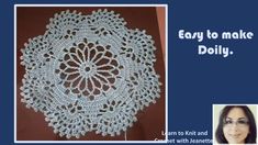 a crocheted doily with the words easy to make doily