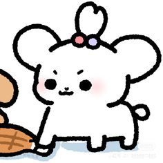 a drawing of a teddy bear and a turtle