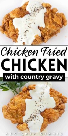 chicken fried with country gravy is an easy and delicious dinner that's ready in under 30 minutes