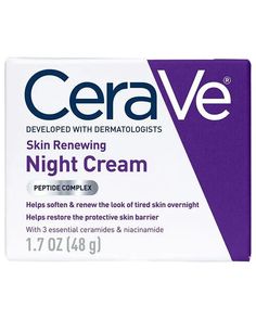 Brand new and sealed Skin renewing night cream with peptides Nighttime is the skin’s chance to help renew itself, and a properly formulated night cream provides hydrating and rejuvenating benefits. We recommend looking for formulas designed with hyaluronic acid, niacinamide and ceramides to hydrate, calm and restore the skin barrier, like our CeraVe Skin Renewing Night Cream, which also features peptides to help improve the appearance of fatigued skin. Suitable for all skin types, CeraVe Skin Renewing Night Cream features a complex of biomimetic peptides, hyaluronic acid, and 3 essential ceramides that work together to lock in skins moisture and help restore your skin’s protective barrier overnight. Our non-greasy, intensely moisturizing skin renewing night cream is designed to soften and Best Neck Cream, Tighten Neck Skin, Dermatologist Recommended Skincare, Anti Aging Beauty, Anti Aging Moisturizer, Neck Cream, Improve Skin Texture, Best Anti Aging, Sagging Skin