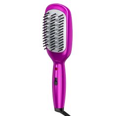 Perfect for quick touch ups!, Take this mini, corded, hot smoothing brush wherever you go – ceramic technology and even heat provide fast, gentle styling while the size makes it perfectly portable! | Conair MiniPRO Smoothing Brush Smoothing Brush, Bonnet Hair Dryer, Compact Hair Dryer, Hot Brush, Curling Brush, Travel Hair Dryer, Detangling Hair Brush, Long Face Hairstyles