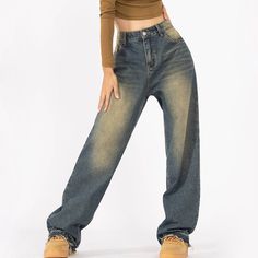 vintage baggy jeans boogzel apparel Streetwear Fashion Summer, Style Wide Leg Pants, Grunge Jeans, Grunge Baggy, Denim Decor, Pants Baggy, Streetwear Jeans, Streetwear Mode, Jean Pants