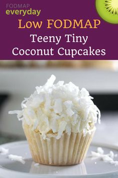 Our Coconut Cupcakes are a perfect way to enjoy coconut while still adhering to the low FODMAP diet. Plus they're the cutest size! #fodmapeveryday #glutenfreedessert Fodmap Soups, Bland Foods, Bakery Goodies, Fodmap Desserts, Fodmap Meals, Easy Low Fodmap, Fod Map, Fodmap Food