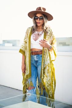 This luxurious Velvet Mesh Kimono boasts a high-end design with elegant tassel details. Made with soft velvet material, it offers a comfortable and stylish fit. Elevate your wardrobe with this versatile piece for a sophisticated and chic look. Mesh Kimono, Boho Kimono, Velvet Material, Chic Look, Womens Tunics, Anaheim, Soft Velvet, Womens Clothing Tops, Spring Fashion