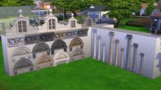 Sims 4 ARCHITECTURAL BUILDING • ts4 • Sims 4 Downloads • ts4cc • ts4 cc • Sims 4 Custom Content • Sims 4 Medieval • ts4 Architecture • ts4 Build • ts4 Exterior Sims 4 Medieval, The Sims 4 Custom Content, Mansion Exterior, Sims 4 House Building, Old Mansions, Sims 4 Cc Furniture