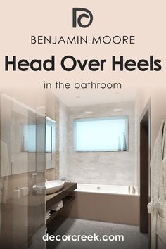 Head Over Heels AF-250  for the Bathroom by Benjamin Moore Color In Bathroom, Natural Stone Tiles, Natural Stone Tile, Stone Tiles