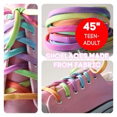 45 inch converse shoe laces Converse Types, Bright Shoes, Rainbow Ombre, Tie Shoelaces, Rocket Dog, Ombre Color, Junior High, Converse High Tops, Fun Prints