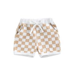 Stylish and athletic? Check out these checkered shorts ideal for a summer day outing. Your energetic children will enjoy the the freedom of movement and comfort thanks to the loose fit and its elastic waistband. Sporty Shorts For Summer Playtime, Sporty Summer Bottoms For Playtime, Casual Shorts With Elastic Waistband For Playtime, Summer Plaid Shorts With Elastic Waistband, Summer Playwear Shorts With Elastic Waistband, Red Shorts Outfit, Baby Boy Jogger, Checkered Shorts, Toddler Baby Boy