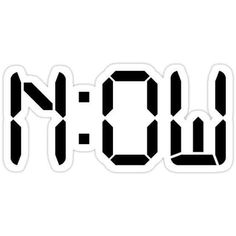 the digital clock sticker is shown in black and white, with numbers on it