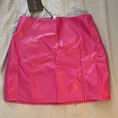 Lelis Pink Faux Leather Mini Skirt Size Medium (Probably 4-6) Pink Leather Skirt, Faux Leather Mini Skirt, Leather Mini Skirt, Pink Skirt, Leather Mini Skirts, Pink Leather, Leather Mini, Skirt Leather, Leather Skirt