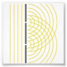 an abstract yellow and white background with lines in the shape of circles on top of each other