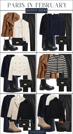 How to pack for Paris during the winter season when visiting the city of light. 22 pieces to stay warm while looking chic at the same time. What To Pack For Paris In February, Parisian Style Outfit Winter, How To Look Chic, Winter Packing Capsule, Winter Outfits For Europe, Paris February Outfits, Paris In February Outfits, Outfits For Paris Winter, Paris In Winter Outfits