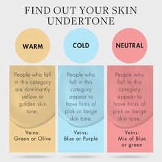 Makeup For Pink Undertones Skin, Neutral Undertone Skin Color Palettes, Warm Skin Tone Colors, Skin Knowledge, Cold Skin Tone, Skin Color Chart, Beige Skin Tone, Summer Skin Tone, Neutral Undertone