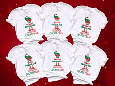 Looking for the perfect shirts for your Christmas cousins? Look no further than our funny christmas cousin shirts. This festive shirt is perfect for pairing with any holiday outfit. Plus, it makes a great gift for anyone who loves spending time with family during the holidays. So don't wait - order your christmas cousin shirt today!                                                       ** IMPORTANT INFO - PLEASE READ**              PLEASE NOTE THERE ARE VARIOUS STYLES AND SIZES AVAILABLE IN LISTING SO PLEASE MAKE SURE YOU HAVE READ THE INFORMATION AND SIZE CHARTS IN PICTURES BEFORE PLACING ORDER. ALSO I USE BOTH BELLA CANVAS AND GILDAN PRODUCTS. BOTH ARE HIGH QUALITY AND SUPER SOFT BUT IF YOU HAVE YOUR OWN PERSONAL PREFERENCE THEN PLEASE LET ME KNOW  * S I Z I N G * ✺ Sizing is unisex  ✺ F Elf Shirts, Cousin Squad, Cousin Shirts, Little Sister Gifts, Christmas Shirt Funny, Elf Shirt, Cousin Crew, Tshirt Custom, Festival Shirts