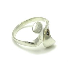 Sterling silver ring - R000252. Stamped 925. Approximate weight 4.4 grams. Top width 2.0 cm (0.80 inches). All our jewels are made from solid sterling silver 925/1000 and are carefully crafted by hand in our family workshop. We dispatch your orders in 5 working days, worldwide and the postage is $5. We ship registered priority mail. Please allow 5-7 working days for delivery in Europe and 10-15 working days outside Europe. For any questions - please do not hesitate to contact me! Classic Sterling Silver Round Bypass Ring, Classic Sterling Silver Bypass Ring, Classic Round Sterling Silver Bypass Ring, Sterling Silver Bypass Ring With Polished Finish, Sterling Silver Open Ring With Shiny Finish, Silver Bypass Ring With Polished Finish As Gift, Sterling Silver Rings With Shiny Finish For Formal Occasions, Formal Sterling Silver Bypass Ring With Polished Finish, Formal Sterling Silver Rings With Shiny Finish