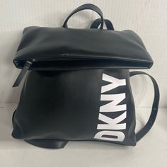 Nwt Dkny Tilly Backpack Zipper Closure, Nylon Lining Open Middle Compartment And Rear Slip Pocket For Easy Accessibility. Removable Straps And Chains. Black Dimensions: 11.81” X 3.54” X 12.2” Trendy Logo Backpack, Dkny Bag, Zipper, Bag Lady, Backpacks, Women Shopping, Black