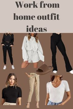 Working from home and not knowing how to dress can be irritating. These are 7 of the cutest work from home outfit ideas for every women. Work From Home Outfit Ideas, Capsule Wardrobe Pieces, Work From Home Outfit, Business Pants, Capsule Outfits, Casual Work Outfit, Plain Tees, Flare Leggings, Home Outfit