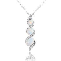 This elegant necklace features a 3-stone twist drop design offering oval-cut simulated opal stones in a prong setting. The sophisticated design showcases a gorgeous sparkle with a glistening distinguishing white topaz border. This beautiful necklace is crafted of highly polished sterling silver and dangles of an 18 inch rolo chain. Product Details Metal Type sterling-silver Metal Stamp 925-sterling Weight 3.8GR Length 18IN Width 9MM Height 34MM Clasp Type spring-ring Chain Type rolo Chain Length Iced Gems, Torque Necklace, White Topaz Necklace, Topaz Necklace, Drop Design, S Design, Valentines Day Gifts For Her, Valentines Jewelry, Elegant Necklaces