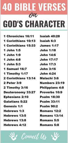 the ten commandments of god's character in bible verses, with hand prints