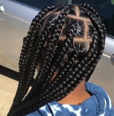 Large Part Box Braids, Large Jumbo Box Braids, Large Braids For Black Women, Knotless Jumbo Box Braids, Large Box Braids Styles, Knotless Box Braids Large, Big Braid, Large Box Braids