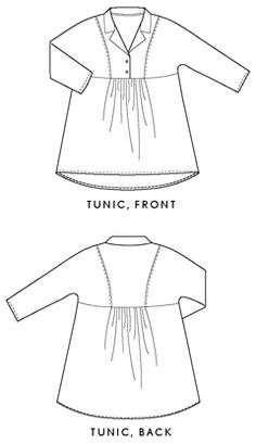 the sewing pattern for this tunic is easy to sew