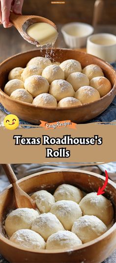 Enjoy the fluffy, buttery goodness of Texas Roadhouse's Rolls made at home. These famous rolls are sweet, soft, and served best with a side of cinnamon butter, replicating the warm welcome of Texas Roadhouse right in your dining room. #TexasRoadhouseRolls #HomemadeRolls #CopycatRecipe