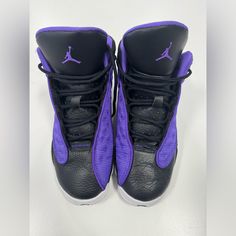 Jordan 13 Retro Purple Venom. Women’s/Youth Size 5.5. Worn Twice, Excellent Shape, No Box. Venom Women, Shoes Jordan, Jordan 13 Retro, Jordan Black, Womens Jordans, Jordan 13, Venom, Jordan Shoes, Womens Shoes Sneakers