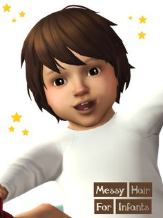 an animated image of a young boy with brown hair