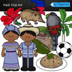 an image of people and animals in front of a sign that says hawaii clip art