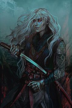 Mroczny Elf, Drow Male, Art Vampire, Rpg Ideas, 다크 판타지, Dark Elf, High Fantasy, Fantasy Rpg