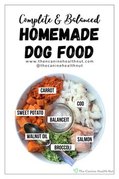 Homemade Dog Food with cod, sweet potato, salmon, walnut oil, broccoli, carrots and supplements Gourmet Dog Food Recipes, Health Dog Food Recipes, Natural Diet For Dogs, Dog Food Recipes With Fish, Sweet Potato For Dogs Food Recipes, Dog Diet Plan Healthy, Homemade Dog Food With Salmon, Fish Dog Food Recipes, Fresh Food For Dogs