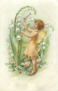 bumble button: antique and vintage postcards Vintage Easter Cards, Fairy Pictures, Baby Fairy, Vintage Fairies, Flower Fairies