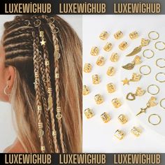 Color:Gold Style:Boho Material:Iron Element:Multiple Elements Gold Sun, Mix Style, Hair Accessories For Women, Barrettes, Gold Style, Fashion Set, Boho Fashion, Hair Accessories, Hair