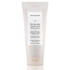 Our glycolic acid body lotion exfoliates and resurfaces to reveal softer skin. Formualted with high-purity 10% glycolic acid, this lotion effectively works to smooth texture and brighten tone, decreasing the appearance of dark spots. Plus, our nourishing shea butter helps boost skin's moisture, revealing healthier looking skin. Developed for all skin types. To Use: Apply a generous amount to body and massage into skin until absorbed. SUNBURN ALERT: This product contains an alpha hydroxy acid (AH Naturium Body Lotion, Glycolic Acid Body Wash, Body Brightening, Brightening Body Lotion, Itching Skin, Best Lotion, 2024 Wishlist, Body Moisturizers, Skin Care Items