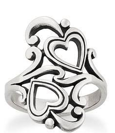 From James Avery&#x2C; this ring features:Originally released in 1978&#x2C; this sterling silver ring is a timeless expression of love featuring iconic James Avery scrolls and hearts. Sterling silverAvailable in whole and half sizes 4-10approx. 1" wideCrafted in America using the world's finest materials. Xoxo Jewelry, James Avery Rings, James Avery Charms, Expression Of Love, James Avery Jewelry, Sterling Silver Jewelry Rings, Jewelry Accessories Ideas, Dope Jewelry, James Avery