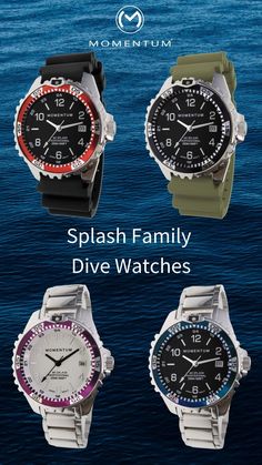 Add a “splash” of color to your outfit with our best-selling Splash model! Available in a wide array of colors, where one is sure to fit your style. Housed in a comfortable 38mm case, the Splash is a great fit for both men or women. It also features 200M of water-resistance and a screw-down crown. womens watch, mens watch, dive watch, colorful watch, colorful womens watch, colorful dive watch, womens dive watch, unisex watch New Product, Diving, Womens Watches, Color Splash