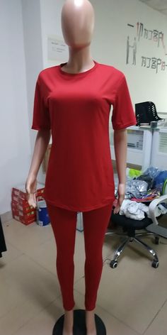 Solid Round Neck Short Sleeve Tops+jogging Pants Plus Size Set Casual Stretch Tracksuit In Solid Color, Casual Solid Color Crew Neck Sets, Stretch Solid Color Sweatpants, Casual Solid Color Leisure Sets, Casual Sets For Leisure In Solid Color, Casual Red Stretch Sets, Stretch Solid Color Short Sleeve Set, Casual Stretch Sets, Casual Solid Tracksuit With Crew Neck