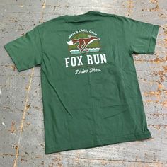 Indian Lake Ohio Fox Run Graphic Designer Tee Short Sleeve T-Shirt Tee Design, Design Company, Ohio, Fox, Short Sleeves, Lake, Running