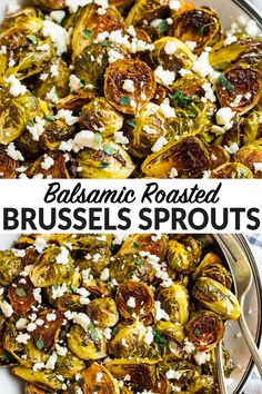 brussel sprouts with balsamic roasted brussels sprouts and feta cheese