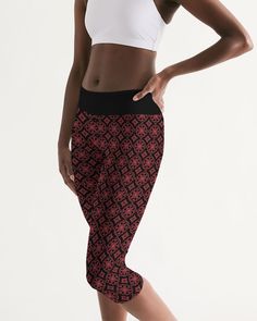 High-tech, breathable fabric makes our Women's Mid-Rise Capri great for workouts or for comfy lounging. Handmade with exquisite stitching for optimal range of movement to perfectly flatter your figure. - Smooth, breathable fabric - Wicks away moisture - Comfortable waistband - Printed, cut, and handmade.