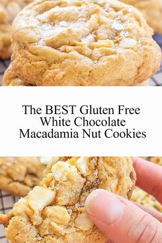 the best gluten free white chocolate macadamia nut cookies are made with only 3 ingredients