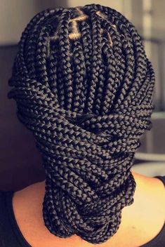 Box Braids Updo, Individual Braids, Big Box Braids, Beautiful Braids