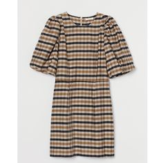 Nwt Checkered Dress In Black And Beige Tones. Length Is 35.5 And Pit To Pit Measures To 18 Across. No Stains Or Flaws. Vegan Leather Leggings, Outfit Formulas, Checkered Dress, Dress Beige, Madewell Sweater, Printed Shirt Dress, Stay Classy, Autumn Outfit, Hm Dress