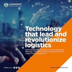 the front cover of a brochure for technology that lead and revolutionize logistic