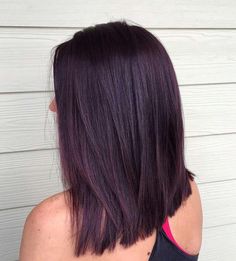 Balayaged+Black+Cherry Blackberry Hair Colour, Pelo Color Borgoña, Black Cherry Hair Color, Black Cherry Hair, Spring Hair Color Trends, Haircolor Ideas, Violet Hair Colors, Cherry Hair Colors, Dark Red Hair Color