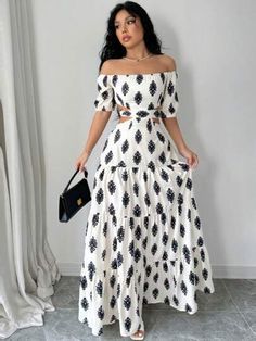 Summer Prints Fashion, Women Long Dresses, White Casual, Womens Maxi Dresses, Sewing Dresses