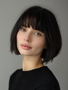 Short Bob Bangs, Bang Bob, Bobs With Bangs, Bob Bangs, Bob Straight, Trendy Bob, Trendy Bob Hairstyles, Curly Pixie Haircuts, Cool Hairstyles For Girls