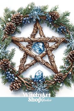 Craft a magical winter story with our Blue Yule and Cold Witchy clip art, essential for anyone passionate about winter-themed junk journals and scrapbooks.