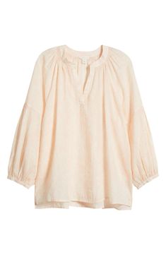 Welcome warm days with this lightweight cotton gauze popover top framed by a split neck and billowy balloon sleeves. 25" center front length (size 2X) Split neck Long sleeves with button cuffs 60% ramie, 40% tencel lyocell Machine wash, tumble dry Imported Pink Beach, Balloon Sleeves, Top Brands, Split, Nordstrom, Long Sleeves, Luxury Fashion, Long Sleeve, Floral